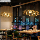 GobekUsa Brown Rope-Wrapped Helix Island Pendant: Farmhouse Edition - 2 Heads, Ideal for Restaurants and Ceilings