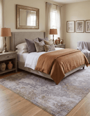 Brown and Gray Hand Knotted Wool Area Rug - Traditional Style 8x10