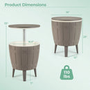 10 Gallon Cooler Bar Table Outdoor Coffee Table Ice Bucket with Telescopic Tabletop for Beer and Wine by LJGDeals