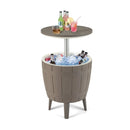 10 Gallon Cooler Bar Table Outdoor Coffee Table Ice Bucket with Telescopic Tabletop for Beer and Wine by LJGDeals