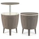 10 Gallon Cooler Bar Table Outdoor Coffee Table Ice Bucket with Telescopic Tabletop for Beer and Wine by LJGDeals