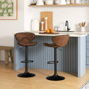 Set of 2 Adjustable Bar Stools Swivel Bar Chairs Pub Kitchen by LJGDeals