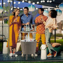 10 Gallon Cooler Bar Table Outdoor Coffee Table Ice Bucket with Telescopic Tabletop for Beer and Wine by LJGDeals