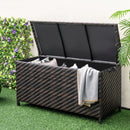 85 Gallon Outdoor Storage Box with Removable Liner and Universal Wheels by LJGDeals