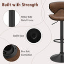 Set of 2 Adjustable Bar Stools Swivel Bar Chairs Pub Kitchen by LJGDeals
