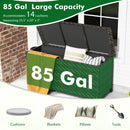 85 Gallon Outdoor Storage Box with Removable Liner and Universal Wheels by LJGDeals
