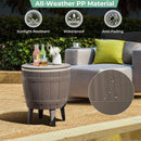 10 Gallon Cooler Bar Table Outdoor Coffee Table Ice Bucket with Telescopic Tabletop for Beer and Wine by LJGDeals