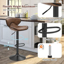 Set of 2 Adjustable Bar Stools Swivel Bar Chairs Pub Kitchen by LJGDeals