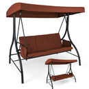3-Piece Patio Swing with Canopy Removable Cushions and Side Pockets by LJGDeals