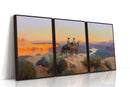 Evening Ride – Cowboy Sunset Triptych by Kooly