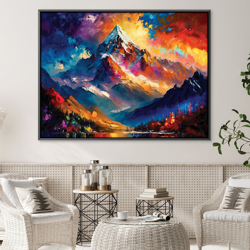 Brush Stroke Mountain Canvas