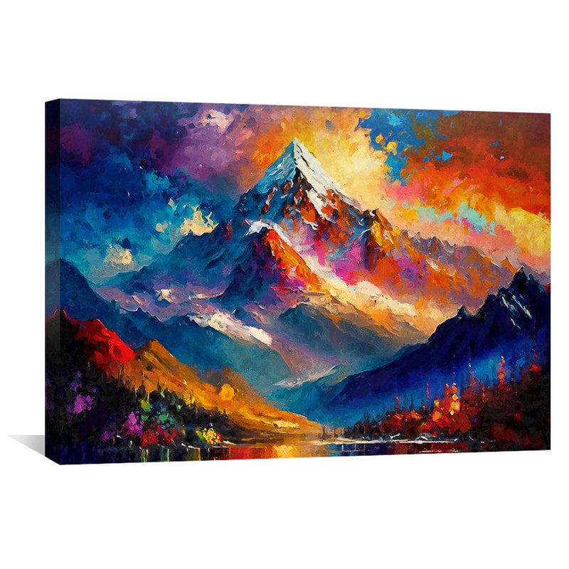 Brush Stroke Mountain Canvas