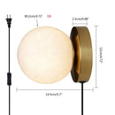 GobekUsa Circular Planet Wall Lamp: 3D Lunar Sconces for Home, Bedside, Background Wall