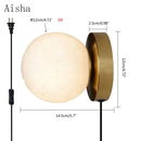 GobekUsa Circular Planet Wall Lamp: 3D Lunar Sconces for Home, Bedside, Background Wall