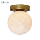 GobekUsa Circular Planet Wall Lamp: 3D Lunar Sconces for Home, Bedside, Background Wall