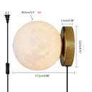 GobekUsa Circular Planet Wall Lamp: 3D Lunar Sconces for Home, Bedside, Background Wall