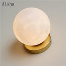 GobekUsa Circular Planet Wall Lamp: 3D Lunar Sconces for Home, Bedside, Background Wall