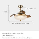 GobekUsa Brushed Copper LED Ceiling Fan with Remote Control - 6 Speeds
