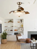 GobekUsa Brushed Copper LED Ceiling Fan with Remote Control - 6 Speeds
