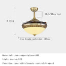 GobekUsa Brushed Copper LED Ceiling Fan with Remote Control - 6 Speeds