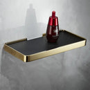 GobekUsa Brushed Gold Bathroom Corner Shelf Wall-Mounted Storage Organizer