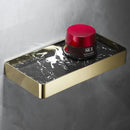 GobekUsa Brushed Gold Bathroom Corner Shelf Wall-Mounted Storage Organizer
