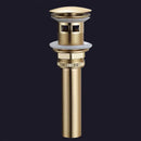 Brushed gold and white ceramic bathroom sink drain assembly kit by Decorbites