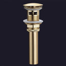 Brushed gold and white ceramic bathroom sink drain assembly kit by Decorbites