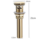Brushed gold and white ceramic bathroom sink drain assembly kit by Decorbites