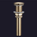 Brushed gold and white ceramic bathroom sink drain assembly kit by Decorbites