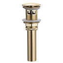 Brushed gold and white ceramic bathroom sink drain assembly kit by Decorbites