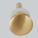 Brushed gold basin sink drain with overflow round bathroom waste drainer by Decorbites