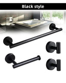 GobekUsa Brushed Gold Bathroom Hardware Set: Towel Holder, Paper Holder, Robe Hook