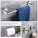 GobekUsa Brushed Gold Bathroom Hardware Set: Towel Holder, Paper Holder, Robe Hook