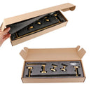 GobekUsa Brushed Gold Bathroom Hardware Set: Towel Holder, Paper Holder, Robe Hook