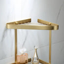GobekUsa Brass Bathroom Shower Rack: Brushed Gold Corner Shelf for Bath and Shower Storage