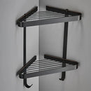 GobekUsa Brass Bathroom Shower Rack: Brushed Gold Corner Shelf for Bath and Shower Storage