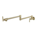 GobekUsa Brushed Gold Kitchen Pot Filler Faucet Wall Mount Single Cold Foldable Spout