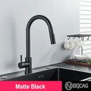 GobekUsa Brushed Gold Kitchen Faucet with 360° Rotating Spout and Two Outlet Modes
