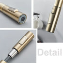 GobekUsa Brushed Gold Kitchen Faucet with 360° Rotating Spout and Two Outlet Modes