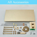 GobekUsa Brushed Gold LED Thermostatic Shower Faucet Set with Ceiling Rainfall Shower Head