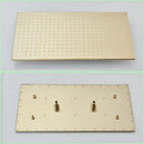 GobekUsa Brushed Gold LED Thermostatic Shower Faucet Set with Ceiling Rainfall Shower Head