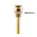 Brushed gold pop-up drain stopper 2-pack – bathroom sink drains by Decorbites
