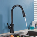 GobekUsa Brushed Gold Kitchen Faucet Hot Cold Water Mixer Pull Out Spout Brass