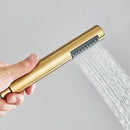 Brushed gold round hand shower bathroom nozzle sprayer by Decorbites