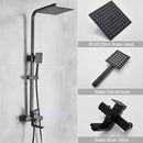 GobekUsa Brushed Gold Shower Mixer with Rotating Tub Spout and 8" Rainfall Head