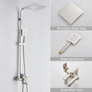 GobekUsa Brushed Gold Shower Mixer with Rotating Tub Spout and 8" Rainfall Head