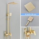 GobekUsa Brushed Gold 4-Way Brass Shower Set with Bidet Mixer Tap