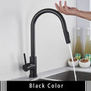 GobekUsa Brushed Gold Smart Touch Kitchen Faucet Dual Outlet Water Modes