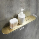 GobekUsa Brushed Gold Bathroom Storage Rack - Mirror Front Toiletries Organizer